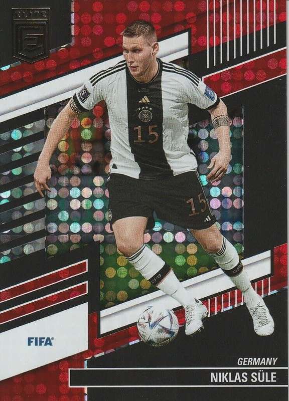 NIKLAS SULE (Germany) - PANINI DONRUSS ELITE EPL 2023 - `RED DISCO` FOIL TRADING CARD 100