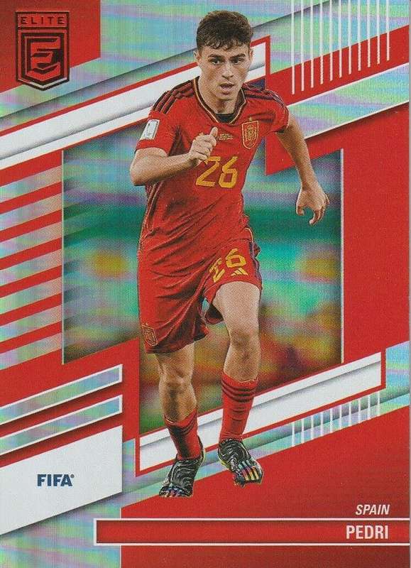 PEDRI (Spain) - PANINI DONRUSS ELITE EPL 2023 -  ROOKIE FOIL TRADING CARD 185