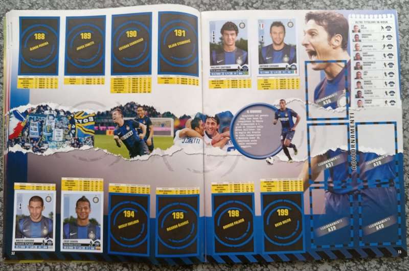 PANINI ITALY `CALCIO SERIE A 2012/13 STICKER COLLECTION - PART COMPLETE BOOK