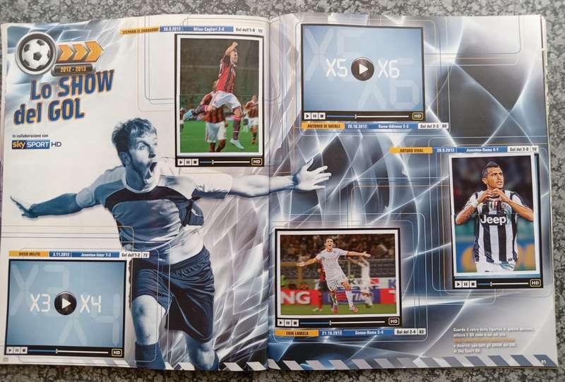 PANINI ITALY `CALCIO SERIE A 2012/13 STICKER COLLECTION - PART COMPLETE BOOK