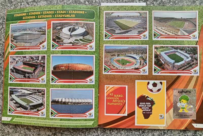 PANINI FIFA WORLD CUP 2010 STICKER COLLECTION - COMPLETE COLLECTION LESS 1 STICKER