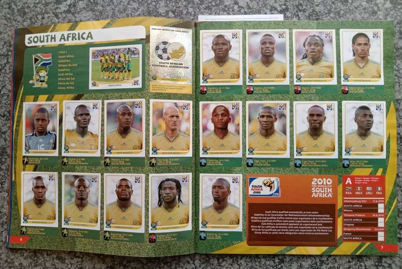 PANINI FIFA WORLD CUP 2010 STICKER COLLECTION - COMPLETE COLLECTION LESS 1 STICKER