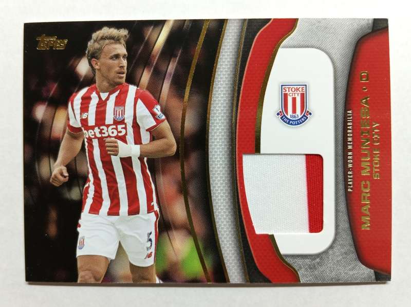 MARC MUNIESA - TOPPS `PREMIER GOLD` 2015/16 - AUTHENTIC `CERTIFIED MEMORABILIA` TRADING CARD