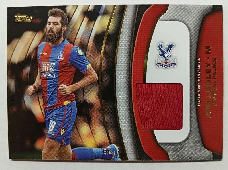 JOE LEDLEY - TOPPS `PREMIER GOLD` 2015/16 - AUTHENTIC `CERTIFIED MEMORABILIA` TRADING CARD