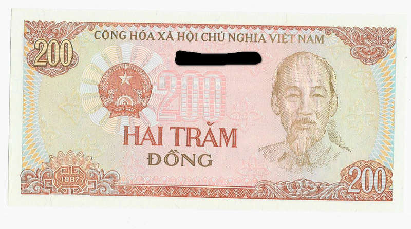 VIETNAM BANK - 200 DONG BANK NOTE 1987 - UNC CONDITION