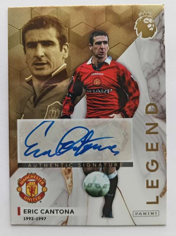 ERIC CANTONA - PANINI English Premier League 2023/24 -ULTRA RARE `AUTHENTIC AUTOGRAPH` CARD