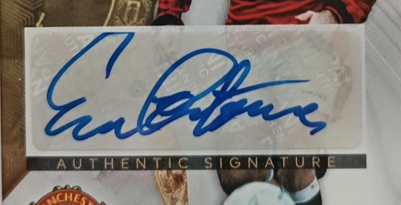 ERIC CANTONA - PANINI English Premier League 2023/24 -ULTRA RARE `AUTHENTIC AUTOGRAPH` CARD