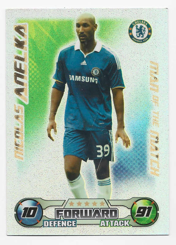 NICOLAS ANELKA - TOPPS `MATCH ATTAX` 2008/09 - FOIL `MAN of the MATCH` TRADING CARD