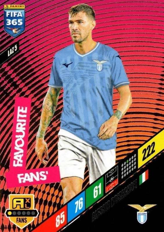 ALESSIO ROMAGNOLI - PANINI `FIFA 365 COLLECTION` 2024 - `FANS FAVOURITE` FOIL TRADING CARD LAZ5
