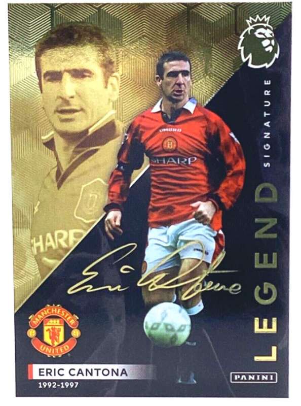 ERIC CANTONA - PANINI ENGLISH P/ League 2023/24 - RARE `SIGNATURE LEGEND LIMITED EDITION` CARD