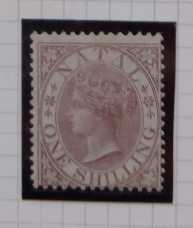 NATAL  1873 - SACC 68 1 Shilling Purple Brown STAMP VARIETY `NO OVERPRINT` - FISCAL STAMP - M/Mint