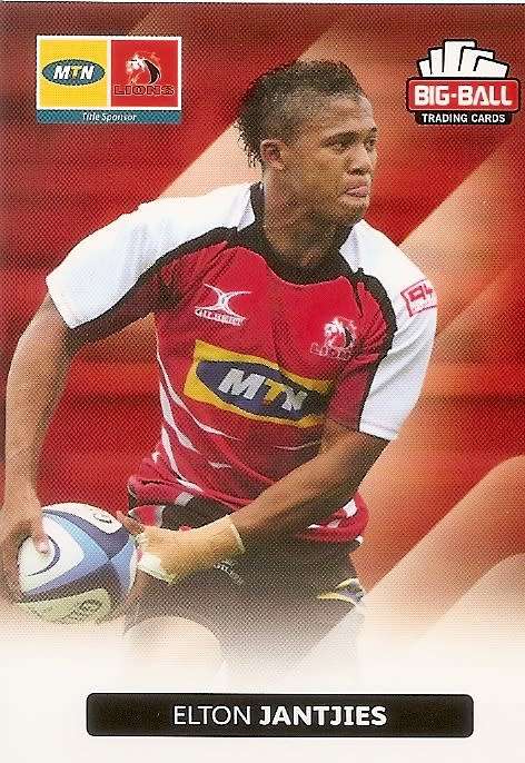 ELTON JANTJIES - BIG BALL RUGBY COLLECTION  2012 - THE LIONS BASE TRADING CARD 125