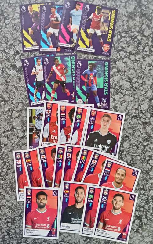 STICKERS - PANINI `English Premier League` 2021 Sticker Collection - LOT of 230 plus Stickers
