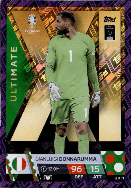 G. DONNARUMMA - Topps `UEFA EURO 2024` Collection - PURPLE PARALLEL `ULTIMATE` Trading Card