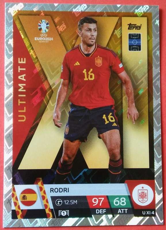 RODRI - Topps `UEFA EURO 2024` Collection -  `ULTIMATE` Trading Card