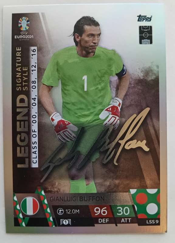 GIGI BUFFON - Topps `UEFA EURO 2024` Collection - LEGEND `SIGNATURE` Trading Card LSS9