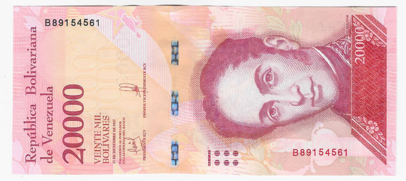 VENEZUELA CENTRAL BANK - 20000 BOLIVARES BANK NOTE  2017 - Unc. Condition