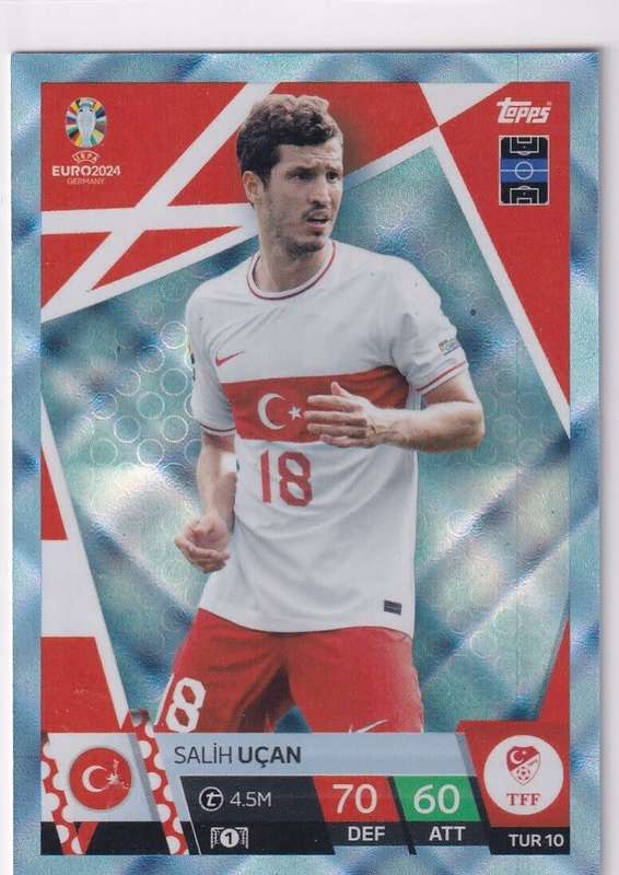 SALIH UCAN - Topps `UEFA EURO 2024` Collection - BLUE SAPHIRE Trading Card TUR10