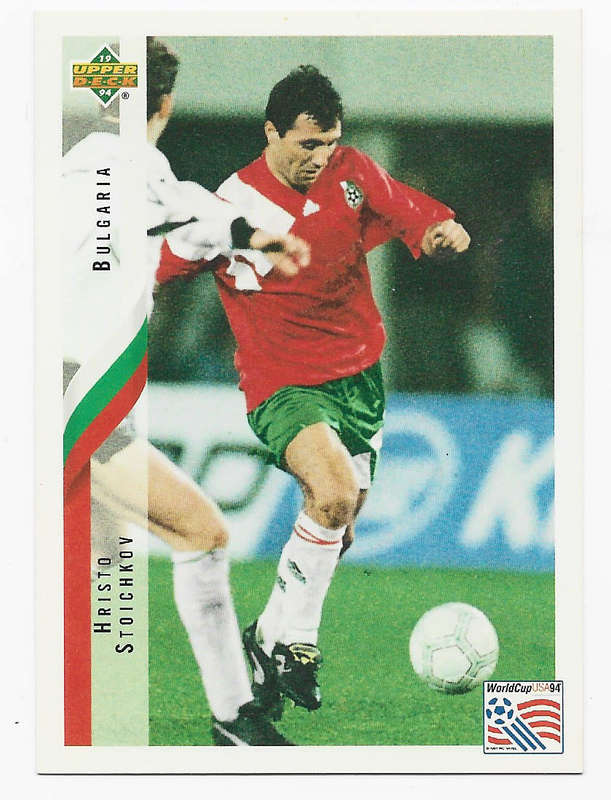 HRISTO STOICHKOV (Bulgaria) - U/Deck FIFA WORLD CUP 1994 Preview - BASE TRADING CARD 260 Fren/Ger