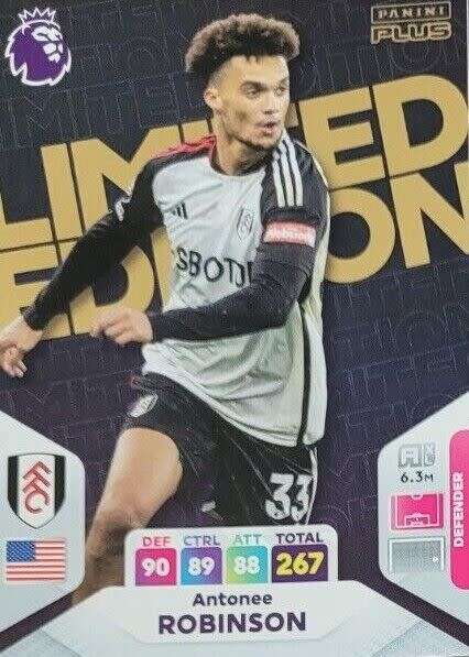 A. ROBINSON - PANINI English Premier League PLUS 2024 - RARE `LIMITED EDITION` TRADING CARD