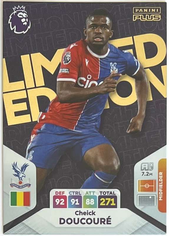 C. DOUCOURE - PANINI English Premier League PLUS 2024 - RARE `LIMITED EDITION` TRADING CARD
