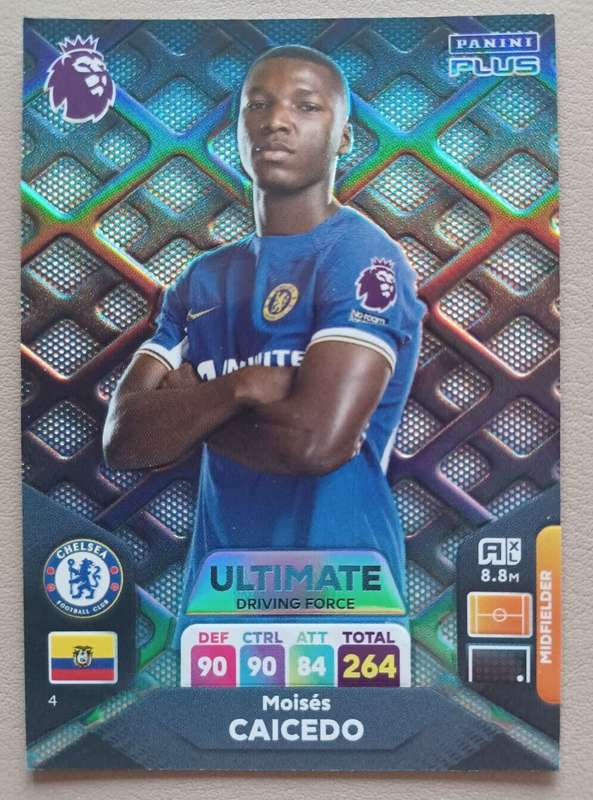 MOISES CAICEDO  - PANINI English Premier League PLUS 2024 - RARE `ULTIMATE` TRADING CARD 4