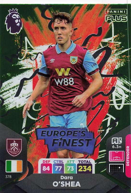 DARA O`SHEA - PANINI E/Premier League PLUS 2024 -  FOIL `EUROPE`S FINEST` TRADING CARD 378