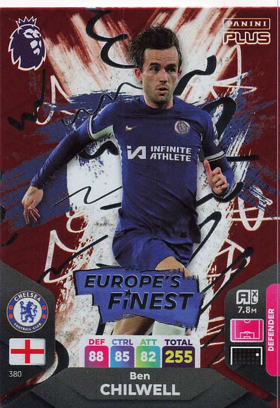 BEN CHILWELL - PANINI E/Premier League PLUS 2024 -  FOIL `EUROPE`S FINEST` TRADING CARD 380