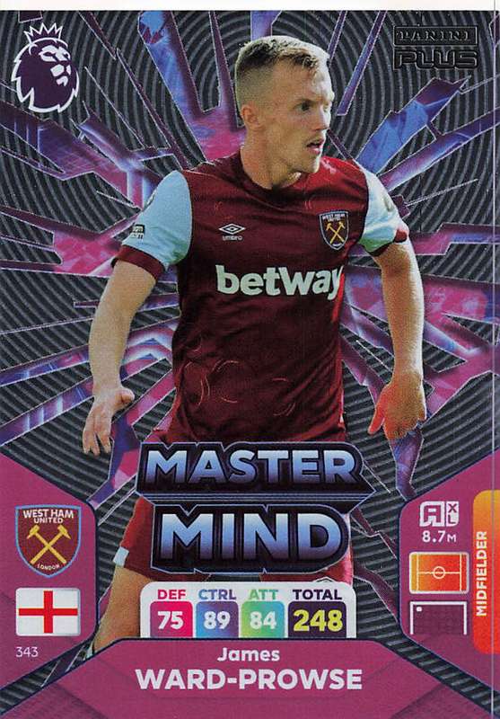 JAMES W.-PROWSE - PANINI E/Premier League PLUS 2024 - FOIL `MASTERMIND` TRADING CARD 343