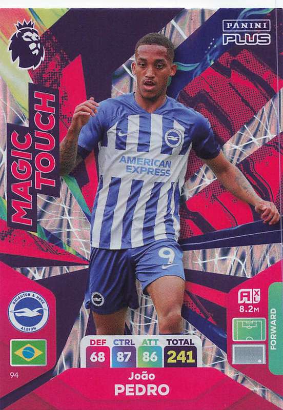 JOAO PEDRO - PANINI E/Premier League PLUS 2024 - FOIL `MAGIC TOUCH` TRADING CARD 94