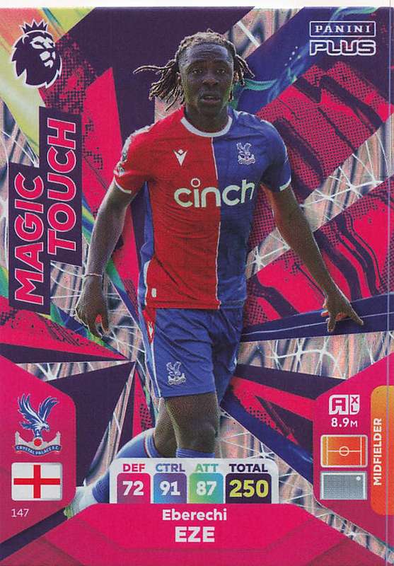 EBE. EZE - PANINI E/Premier League PLUS 2024 - FOIL `MAGIC TOUCH` TRADING CARD 147
