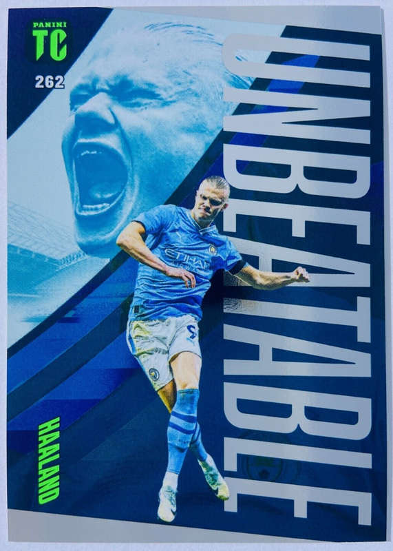 ERLING HAALAND - PANINI `TOP CLASS` 2024 - RARE FOIL `UNBEATABLE` TRADING CARD 262
