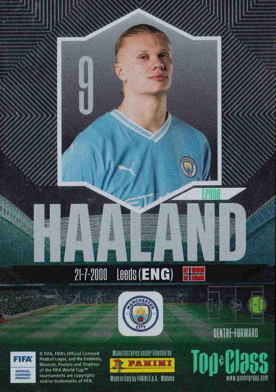 ERLING HAALAND - PANINI `TOP CLASS` 2024 - RARE FOIL `HOLO GIANT` TRADING CARD