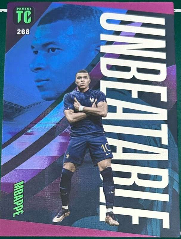 KYLIAN MBAPPE - PANINI `TOP CLASS` 2024 - RARE FOIL `UNBEATABLE` TRADING CARD 268