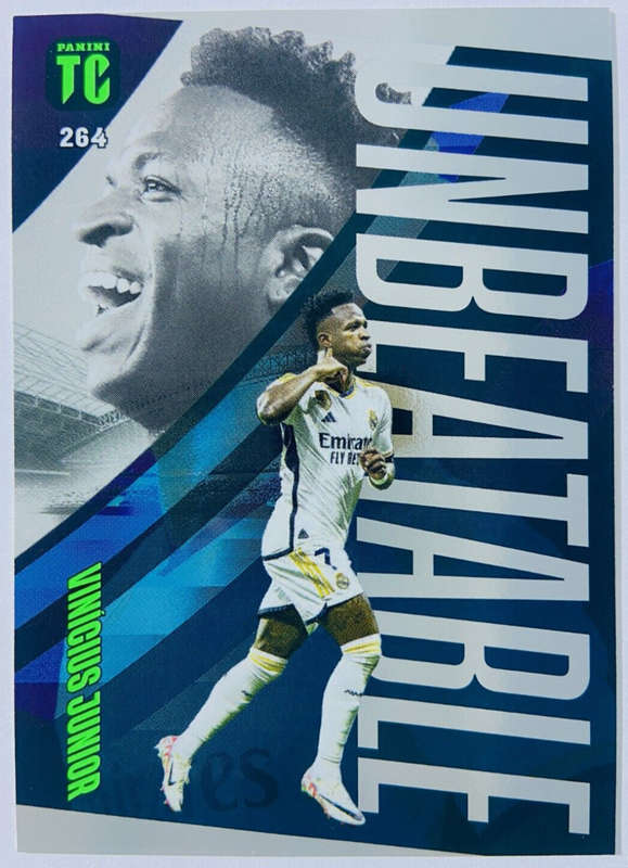 VINICIUS Jr - PANINI `TOP CLASS` 2024 - RARE FOIL `UNBEATABLE` TRADING CARD 264