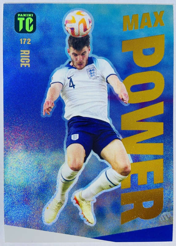 DECLAN RICE - PANINI `TOP CLASS` 2024 - RARE FOIL `MAX POWER` TRADING CARD 172