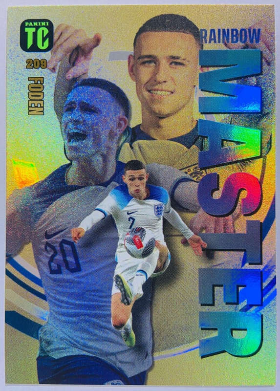 PHIL FODEN - PANINI `TOP CLASS` 2024 - RARE FOIL `RAINBOW MASTER` TRADING CARD 209