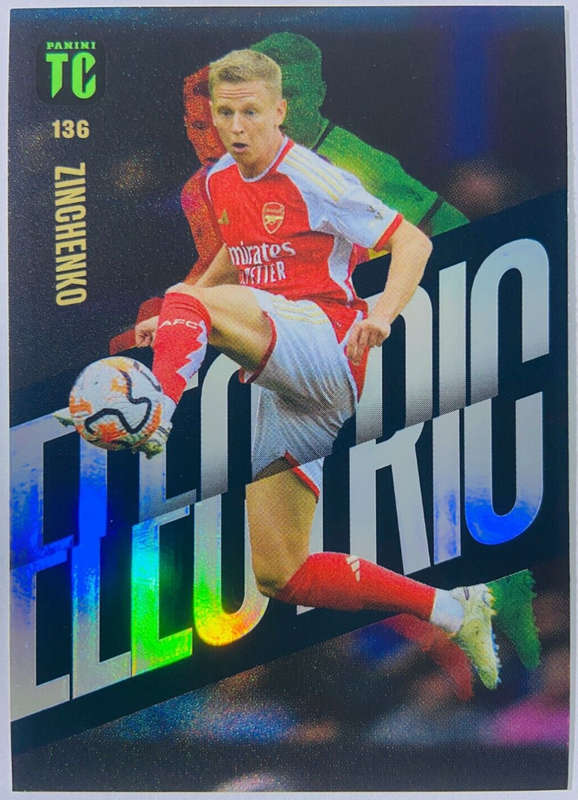 OLEK. ZINCHENKO (Arsenal) - PANINI `TOP CLASS` 2024 - RARE FOIL `ELECTRIC` TRADING CARD 136