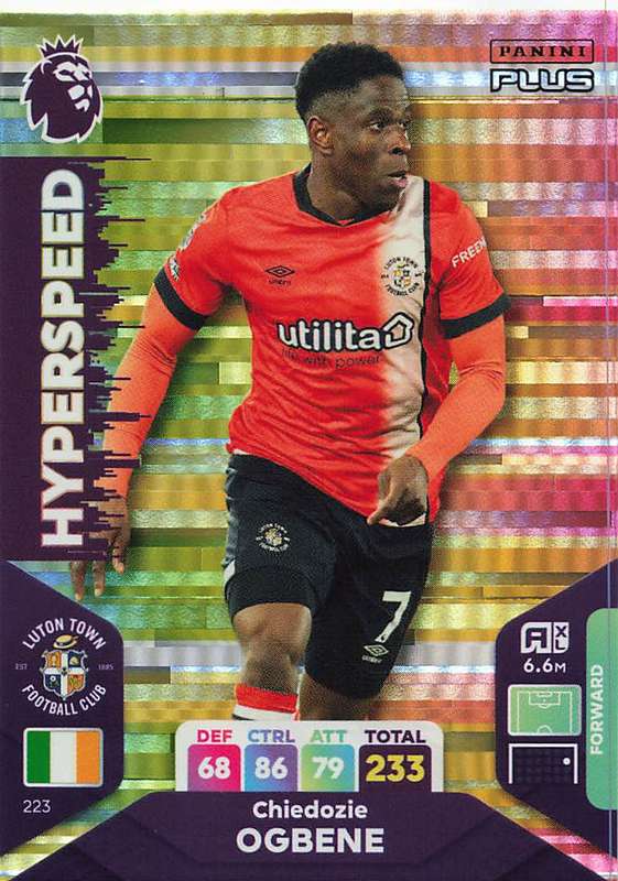 CH. OGBENE - PANINI E/Premier League PLUS 2024 -FOIL `HYPERSPEED` TRADING CARD 223