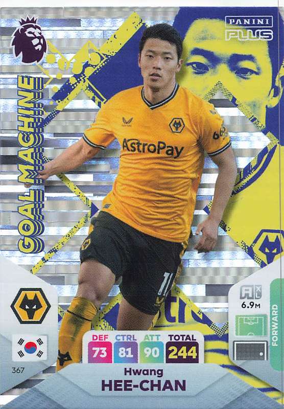 HWANG HEE CHAN - PANINI E/Premier League PLUS 2024 -FOIL `GOAL MACHINE` TRADING CARD 367