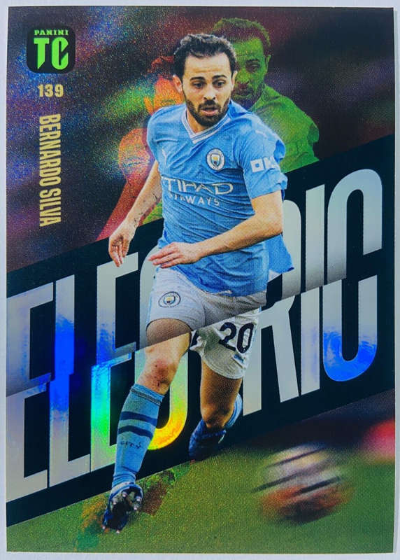 BERNANRDO SILVA - PANINI `TOP CLASS` 2024 - RARE FOIL `ELECTRIC` TRADING CARD 139