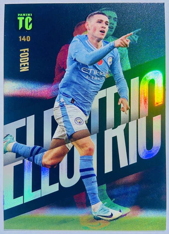 PHIL FODEN - PANINI `TOP CLASS` 2024 - RARE FOIL `ELECTRIC` TRADING CARD 140
