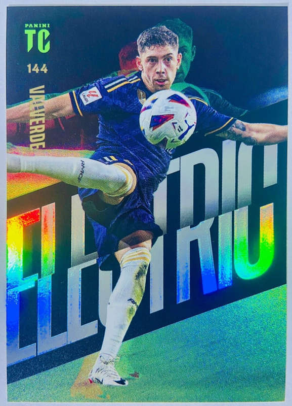 FEDERICO VALVERDE - PANINI `TOP CLASS` 2024 - RARE FOIL `ELECTRIC` TRADING CARD 144