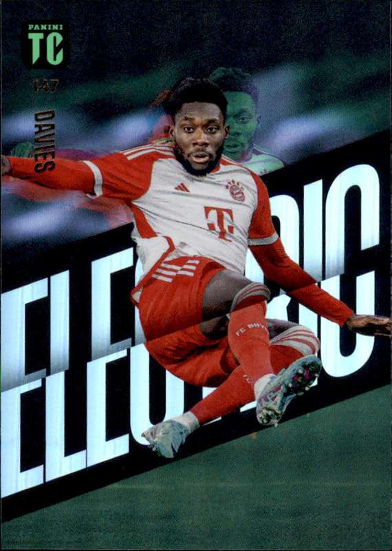 ALPHONSO DAVIES - PANINI `TOP CLASS` 2024 - RARE FOIL `ELECTRIC` TRADING CARD 147