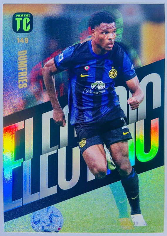 DENZEL DUNFRIES - PANINI `TOP CLASS` 2024 - RARE FOIL `ELECTRIC` TRADING CARD 149