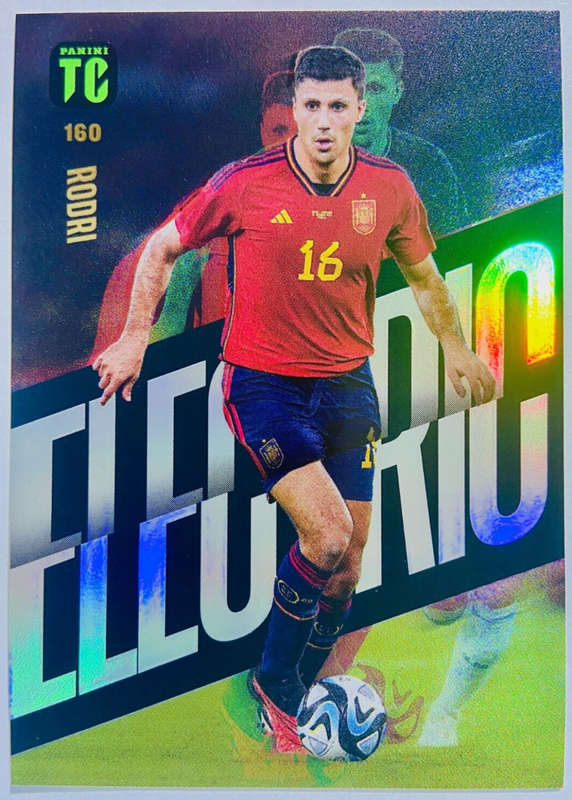 RODRI - PANINI `TOP CLASS` 2024 - RARE FOIL `ELECTRIC` TRADING CARD 160