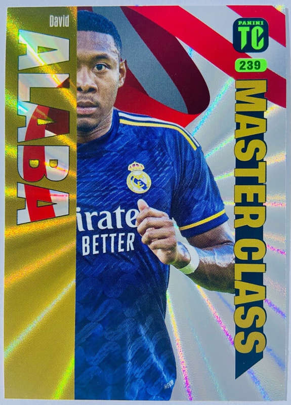 DAVID ALABA - PANINI `TOP CLASS` 2024 - RARE FOIL `MASTERCLASS` TRADING CARD 239