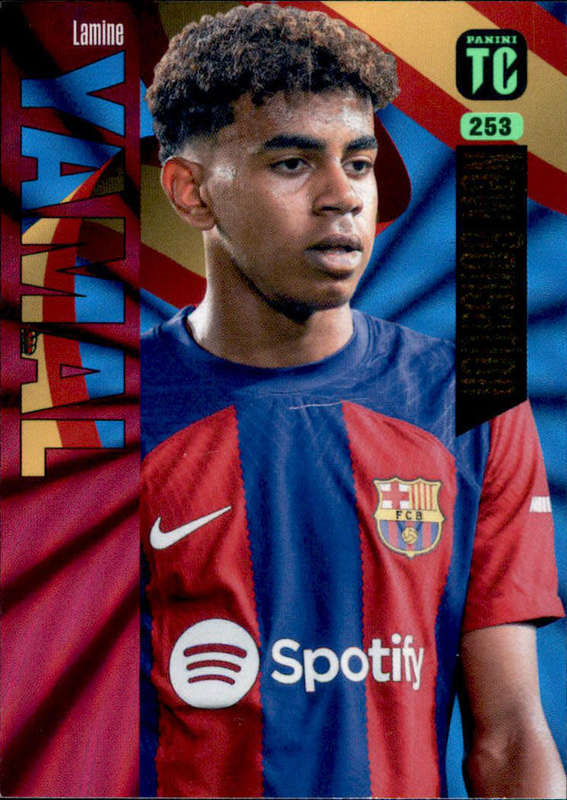 LAMINE YAMAL - PANINI `TOP CLASS` 2024 - RARE FOIL `NEW SENSATION` TRADING CARD 253