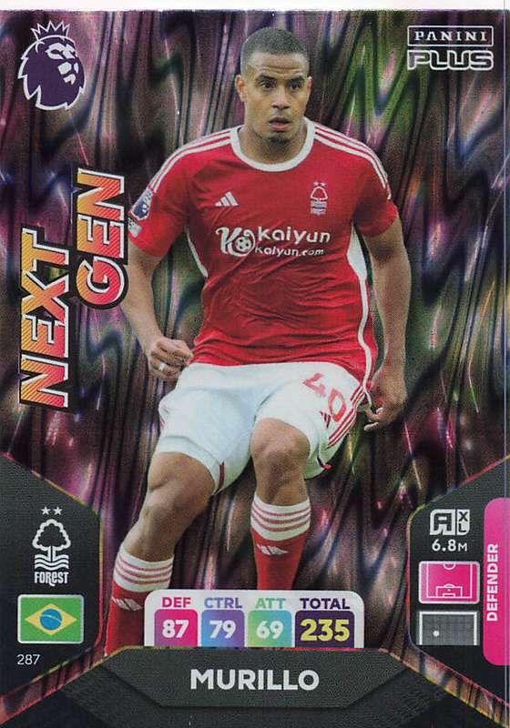 MURILLO - PANINI E/Premier League PLUS 2024 -FOIL `NEXT GEN` TRADING CARD 287