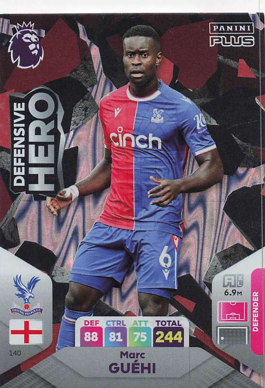 MARC GUEMI - PANINI E/Premier League PLUS 2024 -FOIL `DEFENSIVE HERO` TRADING CARD 140